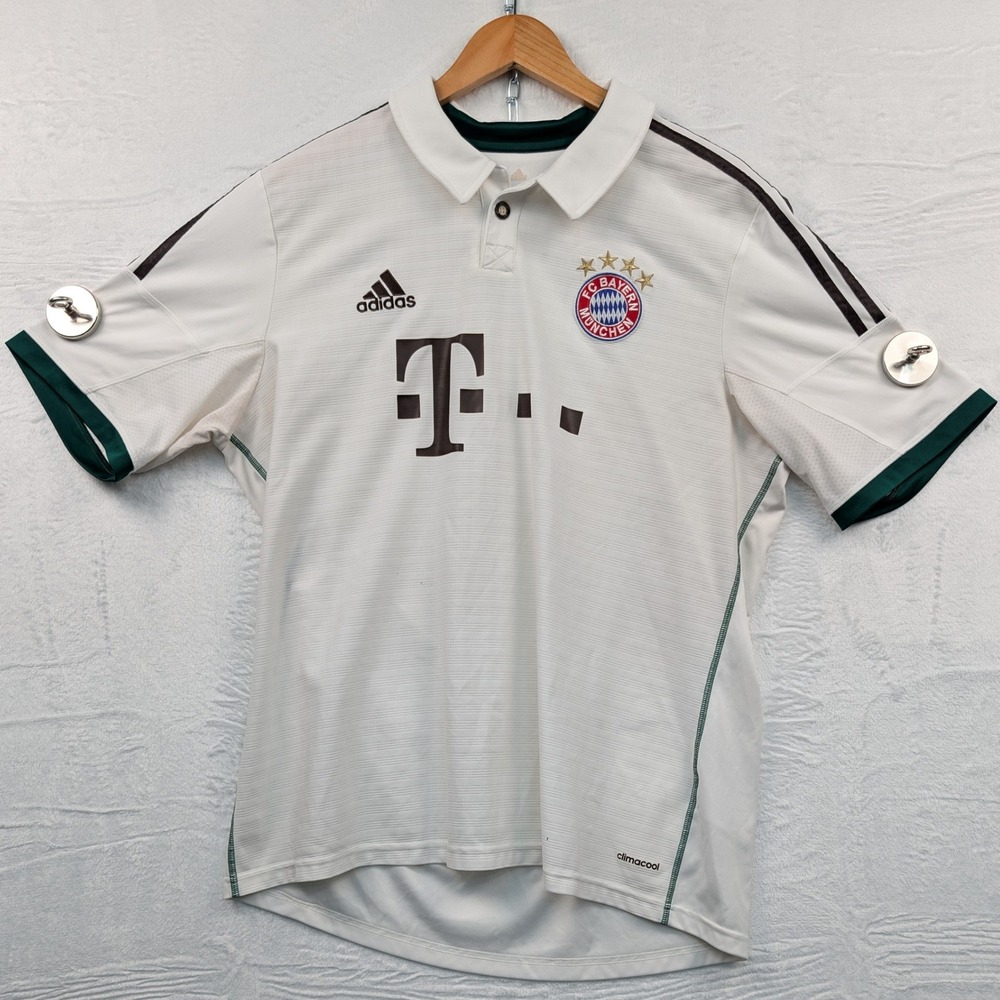 Adidas Bayern Munchen Jersey Men's XL White Soccer Football Sportswear 2013/2014